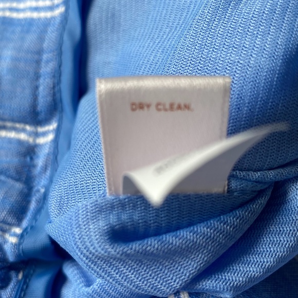 LC LAUREN CONRAD Plus Pants Capri Wide Leg Crop Blue Stripe Size XXL - Picture 8 of 8